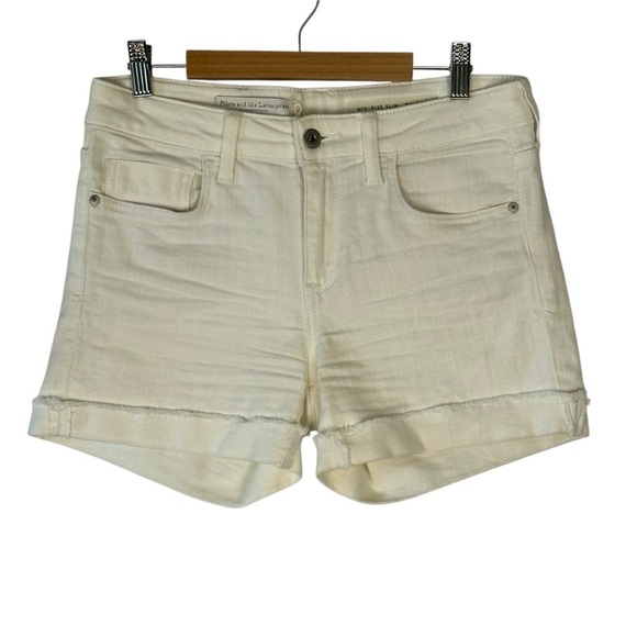 Pilcro Pants - Anthropologie Pilcro and the Letterpress Shorts Sz 27 Mid Rise Slim off White
